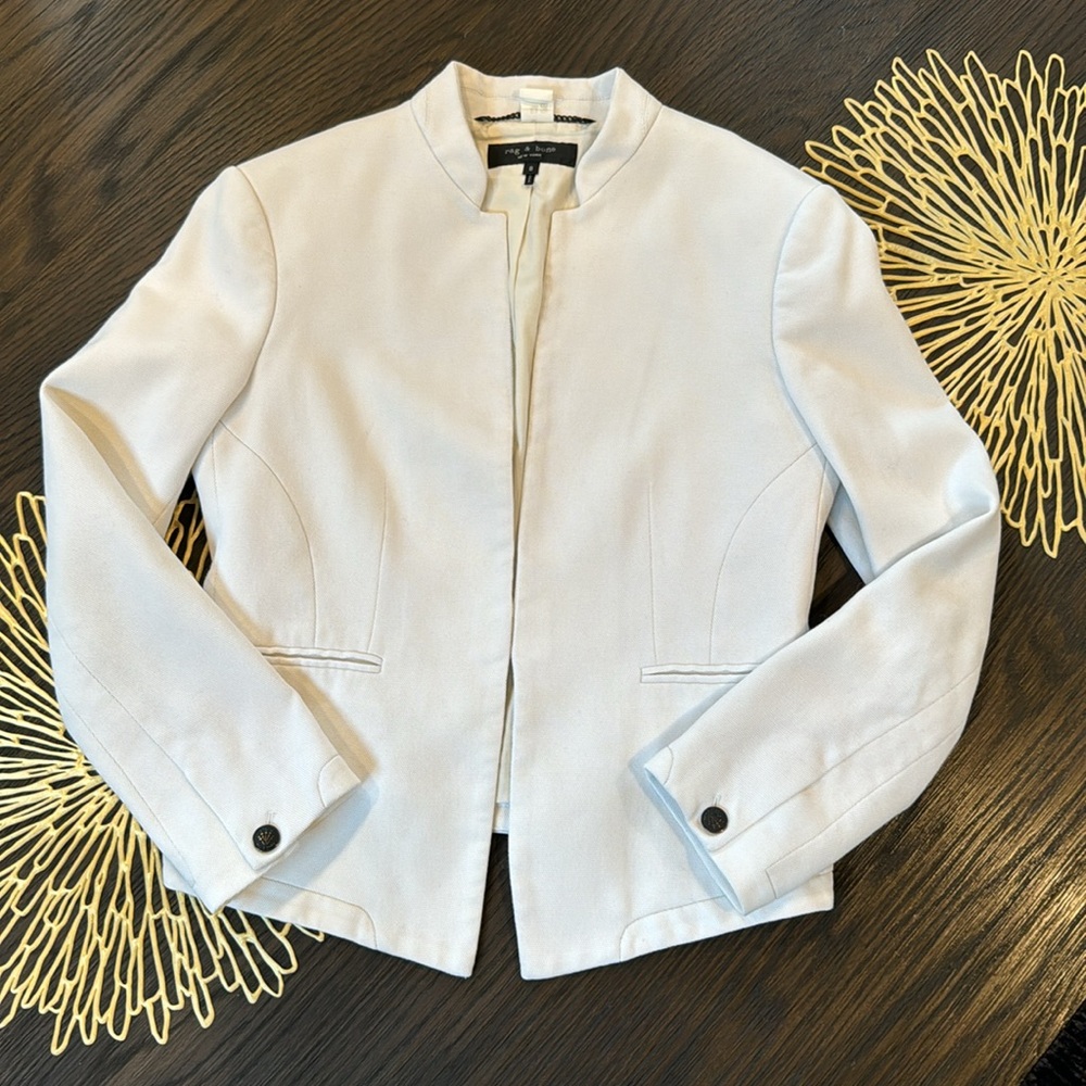 rag & bone white blazer